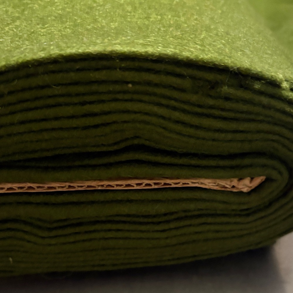 Standard Felt Company Fabric in Olive Green - Picture 2 of 2
